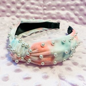 Brianna Cannon Velvet Tie-Dye Headband, Unicorn